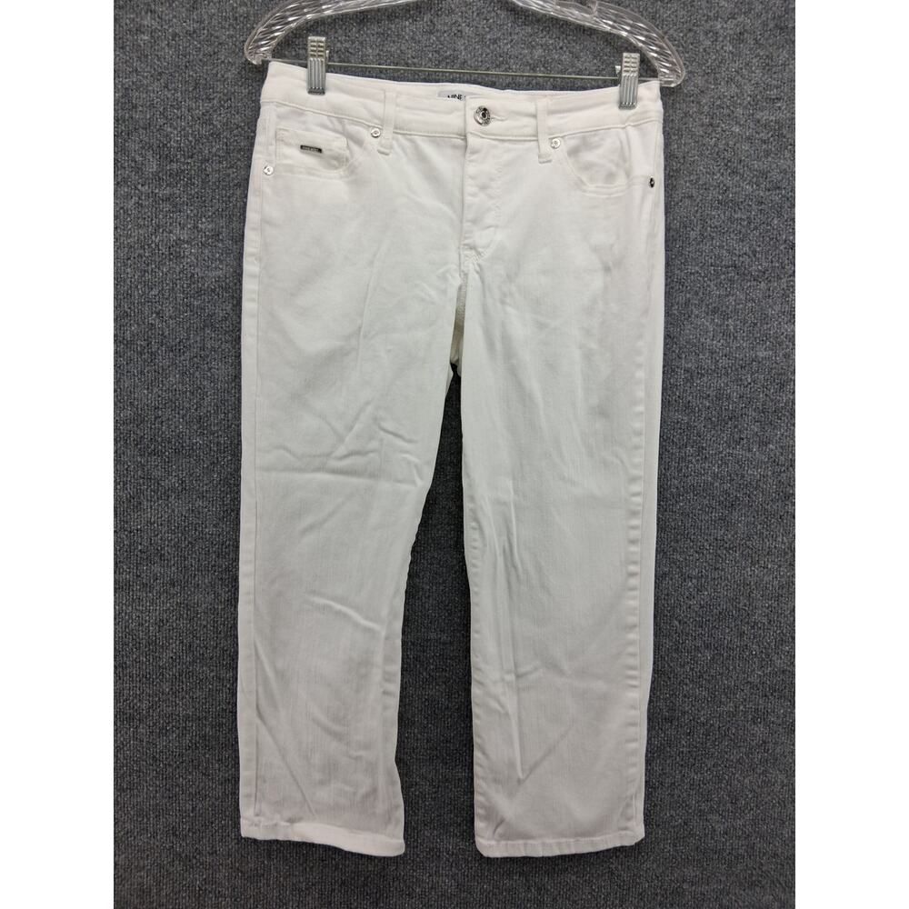 Nine West Jeans Womens 6 Chrystie Capri White Stretch Denim